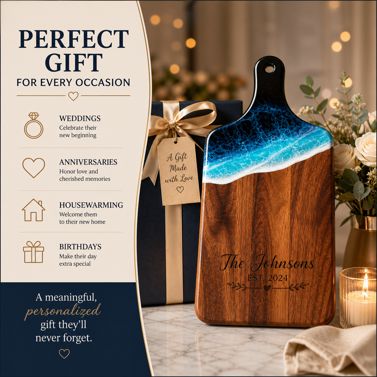 Personalized Charcuterie Boards | Wedding, Anniversary & Housewarming Gifts