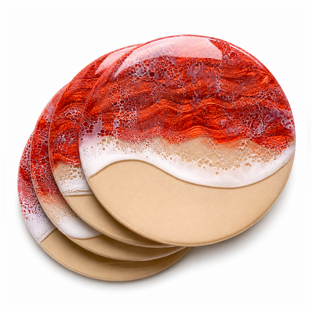 Sunset Wave Coaster Set